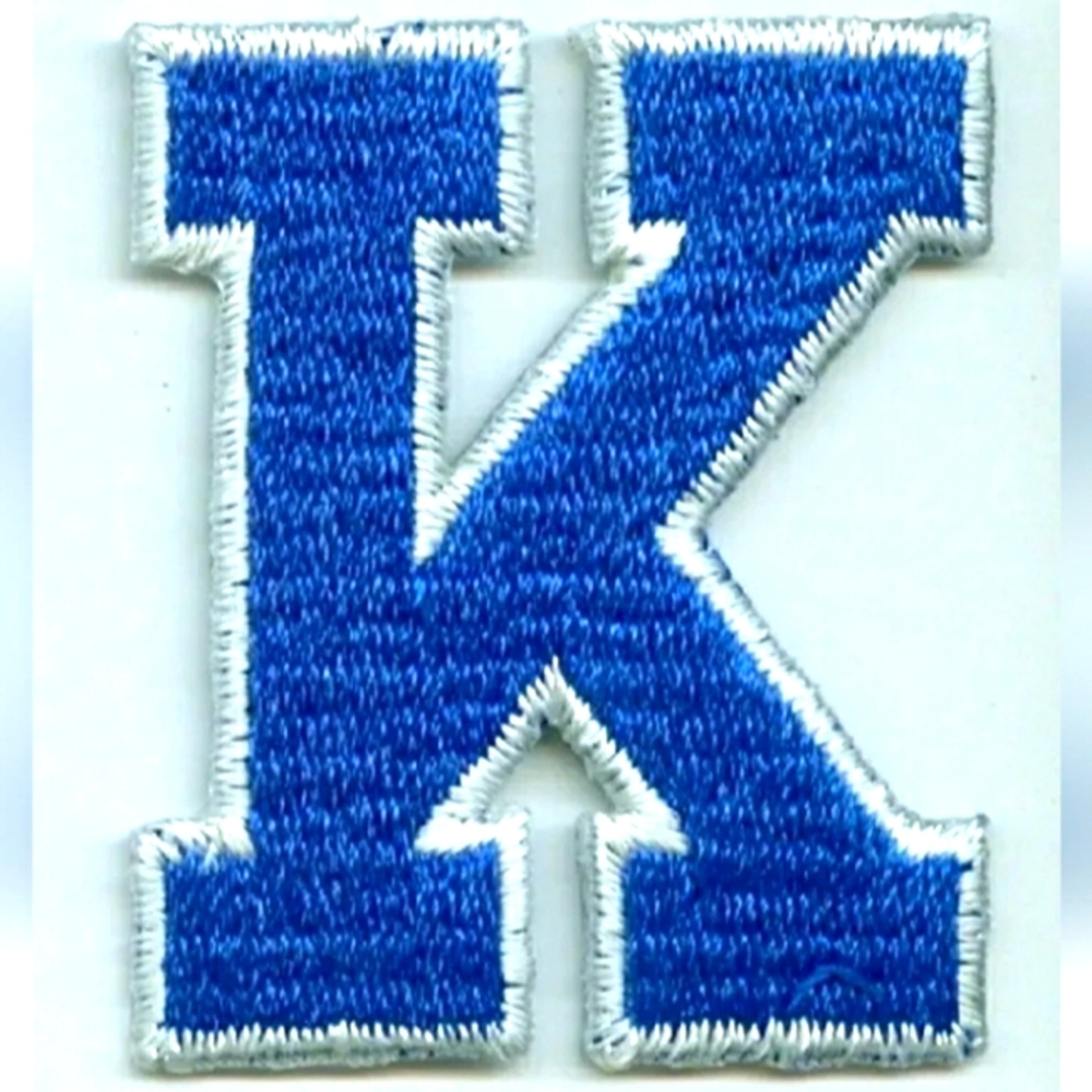 Lot of 25 University of Kentucky 2 inch Embroidered Iron-On "K" Patch UK Emblem